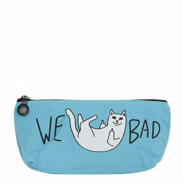 Пенал "Bad cat" (голубой), 80х180х30мм