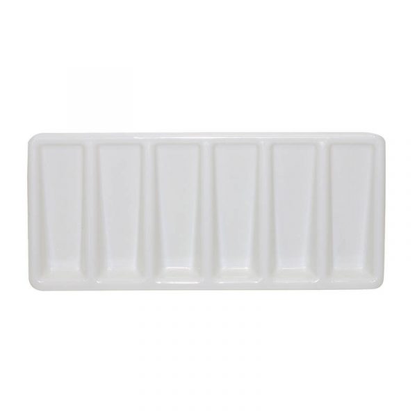 Палитра пластиковая, 6 углублений, 7х16см