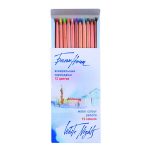 Набор акварельных карандашей с кистью Белые Ночи, 12 цветов.