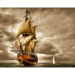 Живопись по номерам "Парусник и лодка", 40х50см