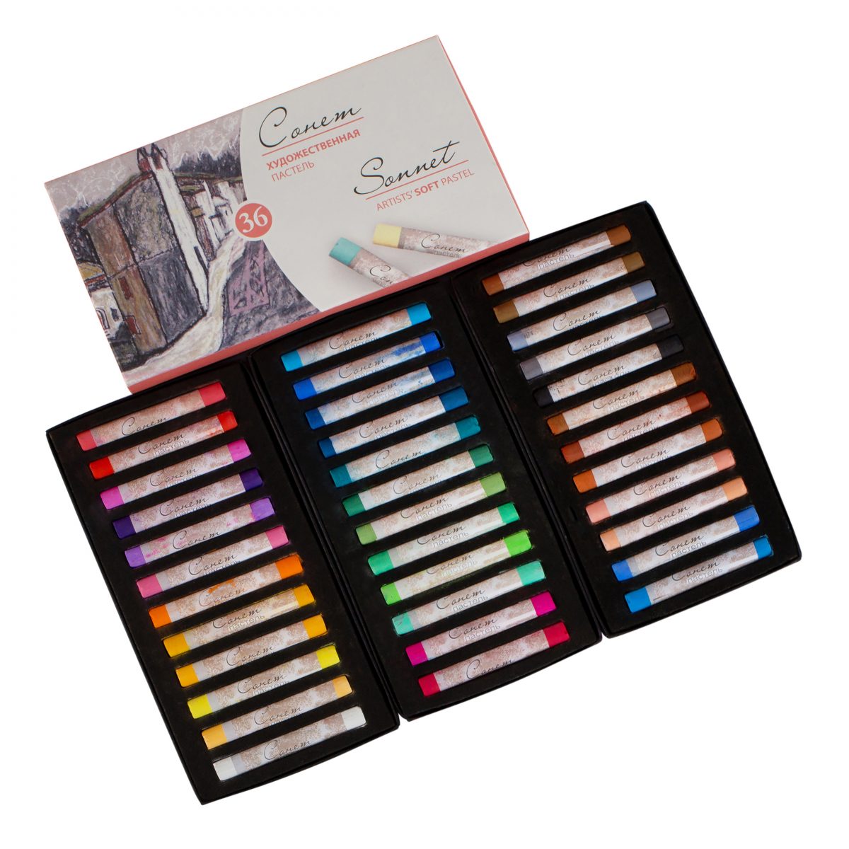 Набор художественной пастели Сонет, 36 цветов