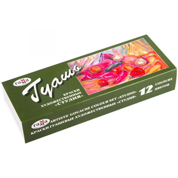 Набор художественной гуаши Гамма "Студия" 12 цветов, 40мл.