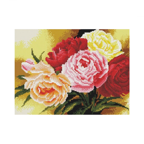 Алмазная мозаика "Розы", 30х40см.