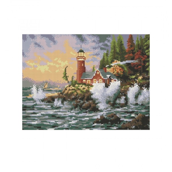 Алмазная мозаика "Шторм", 30х40см.