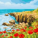 Живопись по номерам "Маки у моря", 40х50см