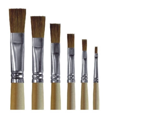 Кисть из волоса колонка плоская, №2.