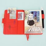 Ежедневник на кнопке "Beauty cat" (черное платье) А6, 112 страниц.