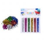 Блестки MAZARI в пластиковой тубе Серебро, 1мм, 4ml.