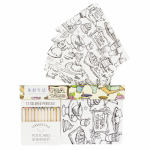 Набор цветных карандашей с открытками "Сладости", 12 цветов.