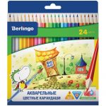 Карандаши акварельные Berlingo "Сказочный город", 24 цвета.