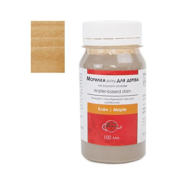 Морилка для дерева на водной основе "Таир", Клен, 100 мл.