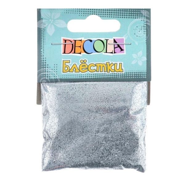 Блестки Decola декоративные "Серебро", 0.3мм