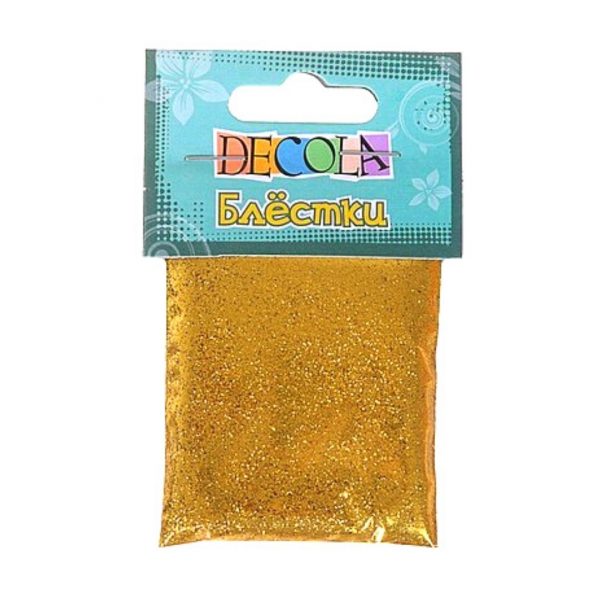 Блестки Decola декоративные "Золото", 0.3мм.