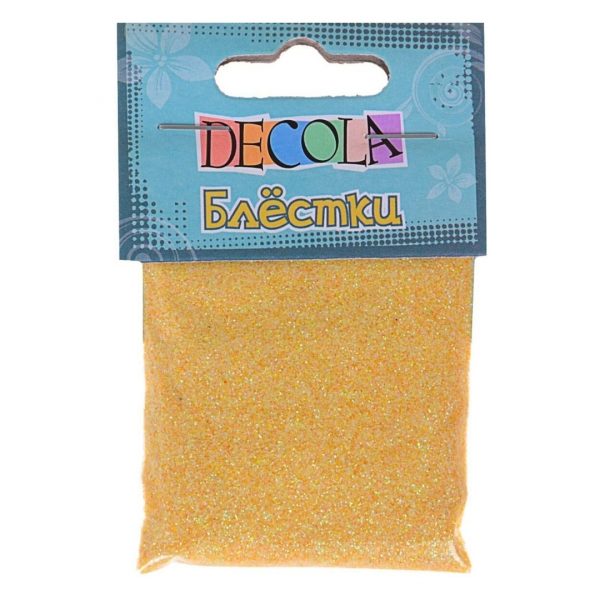 Блестки Decola декоративные "Желтый радужный", 0.3мм.