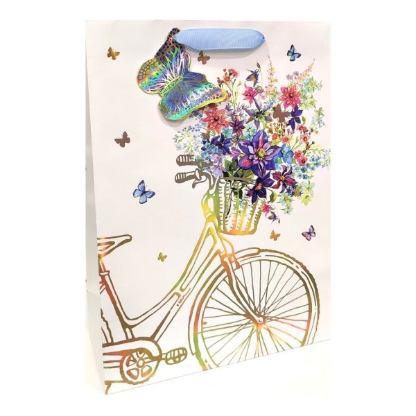 Пакет подарочный "Велосипед", 26х36х11см.