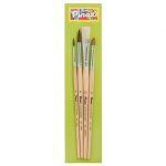 Набор кистей из натурального волоса Pinax "School & hobby", 4 штуки.