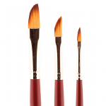 Кисть из нейлона плоскоовальная скошенная "Студио", №4.