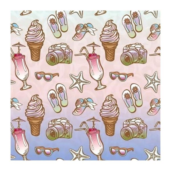 Бумага для скрапбукинга Decola "Морская тема №8", 15х15см.