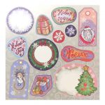 Бумага для скрапбукинга Decola "Новогодний мотив 1", 15х15см.