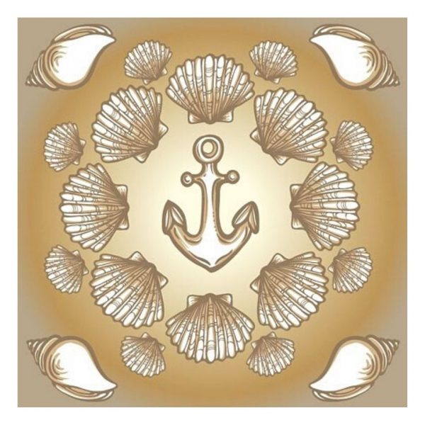 Бумага для скрапбукинга Decola "Морская тема №14", 15х15см.