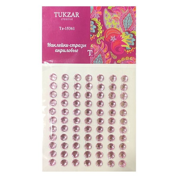 Стразы-наклейки TUKZAR Розовые, 77шт.