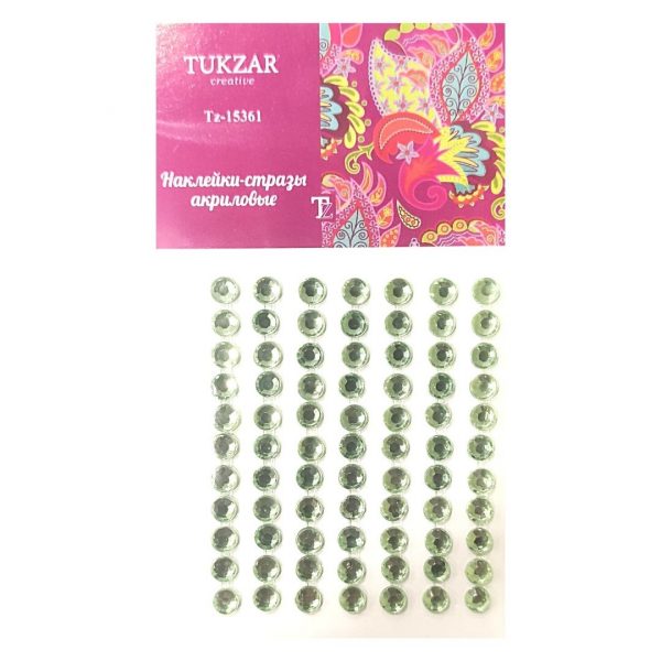 Стразы-наклейки TUKZAR Зеленые, 77шт.
