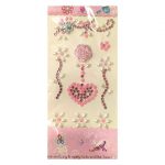 Стразы-наклейки ALINGAR "Сердечки", Розовые.