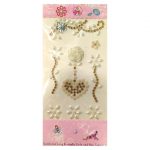 Стразы-наклейки ALINGAR "Сердечки", Золото.