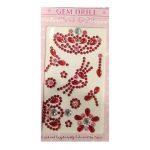 Стразы-наклейки ALINGAR "Украшения", Красные.