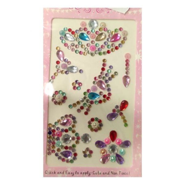 Стразы-наклейки ALINGAR "Украшения", Цветные.