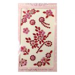 Стразы-наклейки ALINGAR "Цветы", Красные.