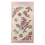 Стразы-наклейки ALINGAR "Цветы", Разные цвета.