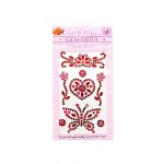 Стразы-наклейки ALINGAR "Бабочка", Красные.