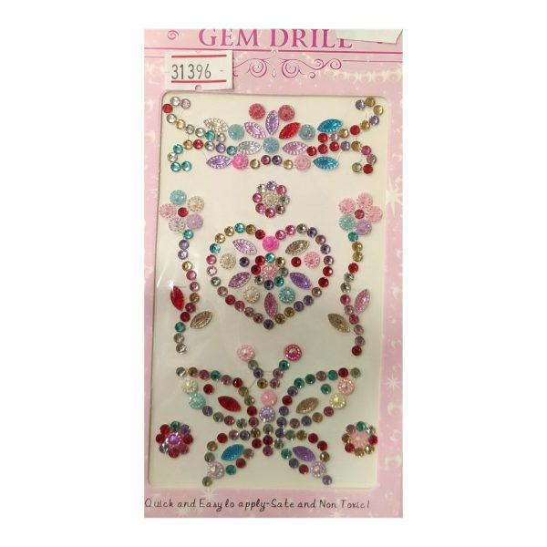 Стразы-наклейки ALINGAR "Бабочка", Цветные.