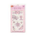 Стразы-наклейки ALINGAR "Ассорти", Розовые.