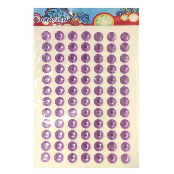 Стразы-наклейки Darvish Фиолетовые, 84шт.