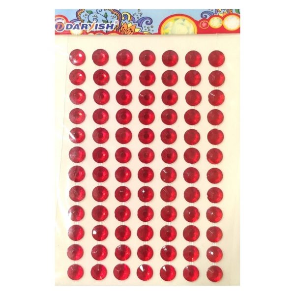 Стразы-наклейки Darvish Красные, 84шт.