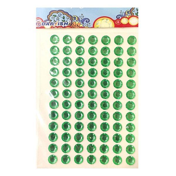 Стразы-наклейки Darvish Зеленые, 84шт.
