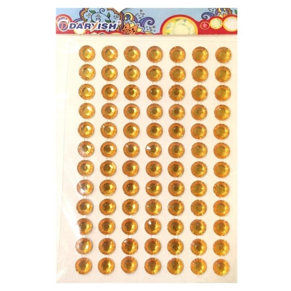 Стразы-наклейки Darvish Желтые, 84шт.