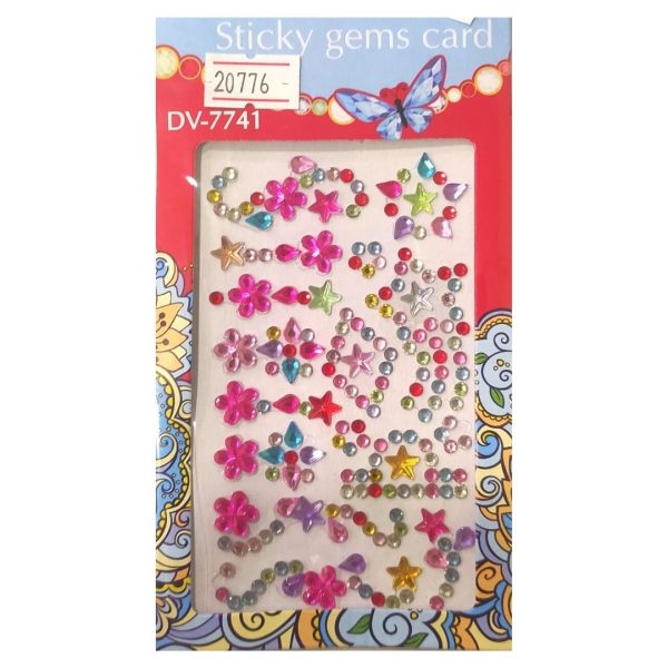 Стразы-наклейки Darvish "Узоры", Ассорти цветное.