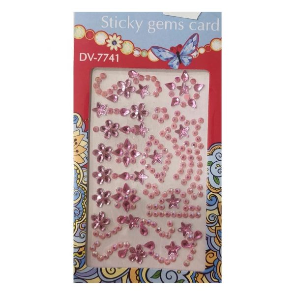 Стразы-наклейки Darvish "Узоры", Ассорти розовое.