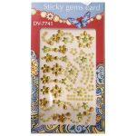 Стразы-наклейки Darvish "Узоры", Ассорти желтое.