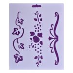 Трафарет пластиковый "Виноград, вьюн", 25,5х20,5см.