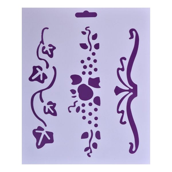 Трафарет пластиковый "Виноград, вьюн", 25,5х20,5см.