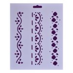 Трафарет пластиковый "Растительный орнамент 3", 25,5х20,5см.