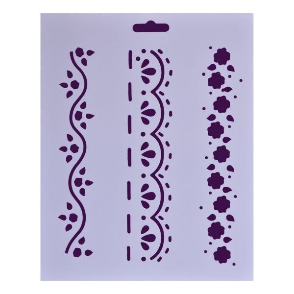 Трафарет пластиковый "Растительный орнамент 3", 25,5х20,5см.