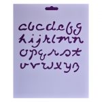 Трафарет пластиковый "Латинские строчные буквы", 25,5х20,5см.