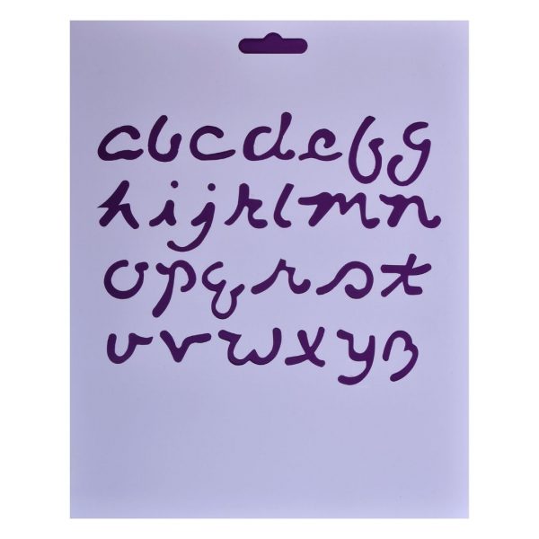 Трафарет пластиковый "Латинские строчные буквы", 25,5х20,5см.