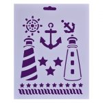 Трафарет пластиковый "Маяк", 25,5х20,5см.