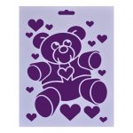 Трафарет пластиковый "Плюшевый мишка", 25,5х20,5см.